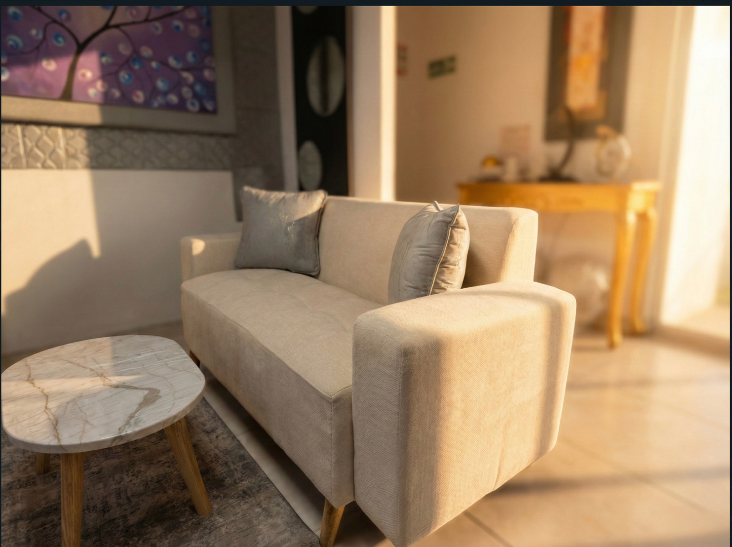 Sofá Deco Premium - Lino Frío Anti-Fluidos | Diseño Minimalista Moderno