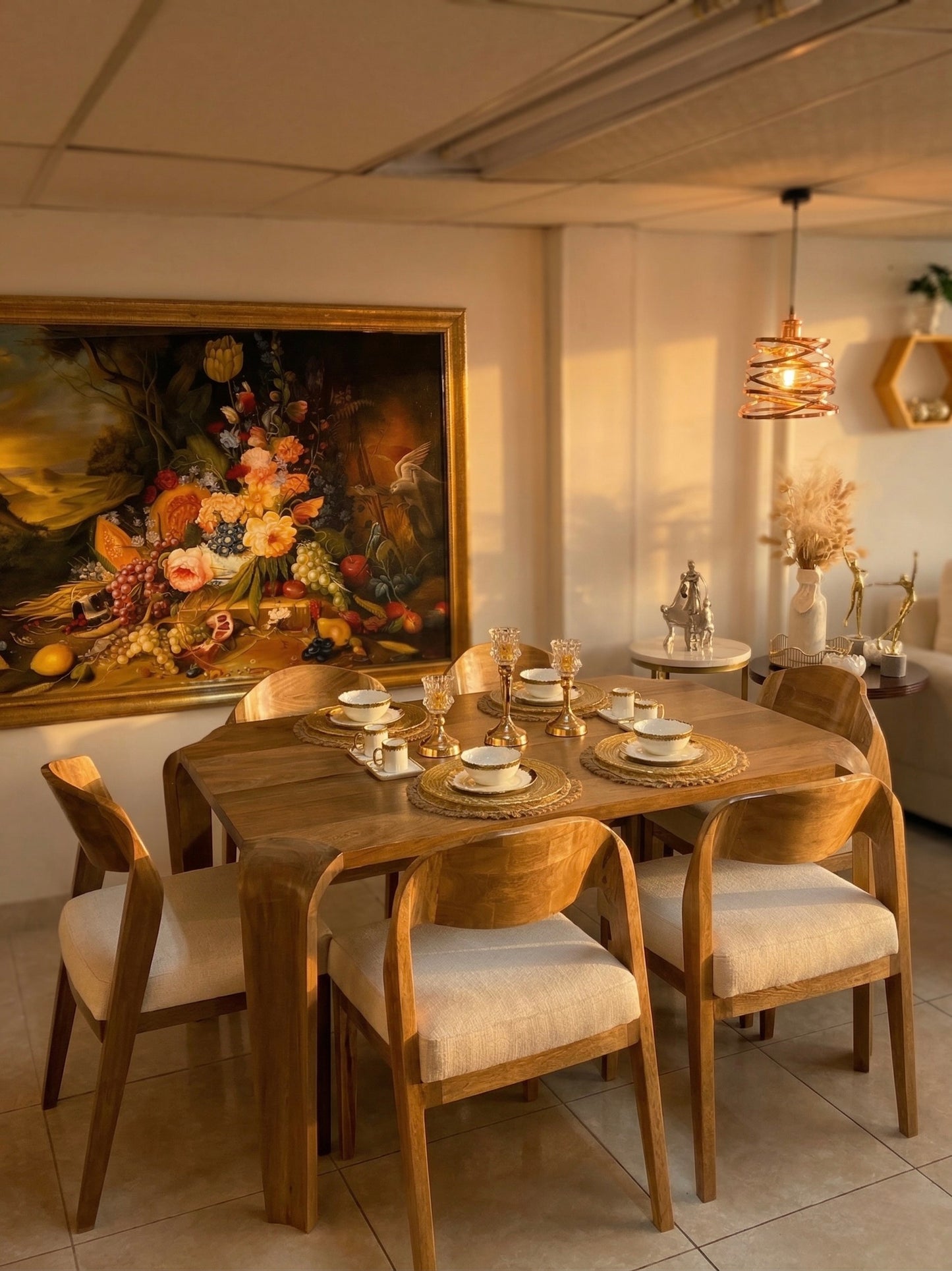 Comedor Última Tendencia Alta Gama - Madera Flor Morado 100% Maciza | My Sofá