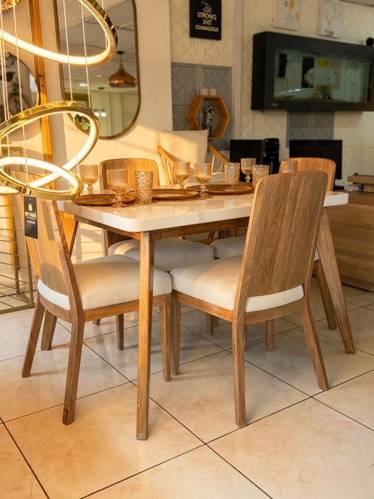 Comedor Atenas - Madera Flor Morado Tablero Blanco Premium | My Sofá