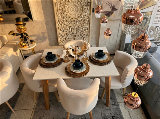 Comedor Dinastía - Madera Flor Morado (4 Puestos)