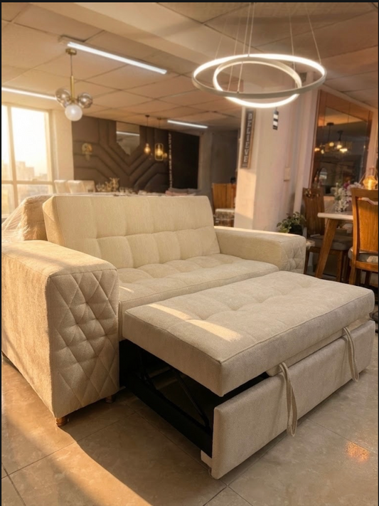Sofá Cama Extraíble - Madera Flor Morado (Lujo y Utilidad).
