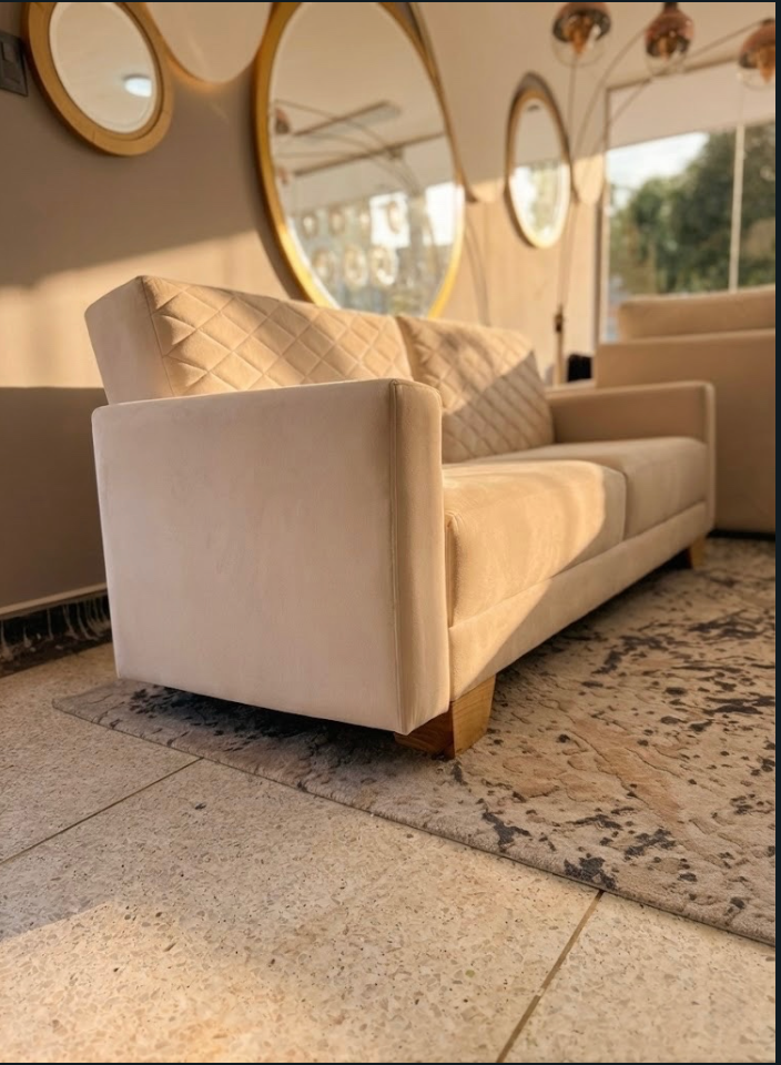 Sofá Cama Doble Función - Bordado Diamante 3 Puestos con Cama 175x120cm