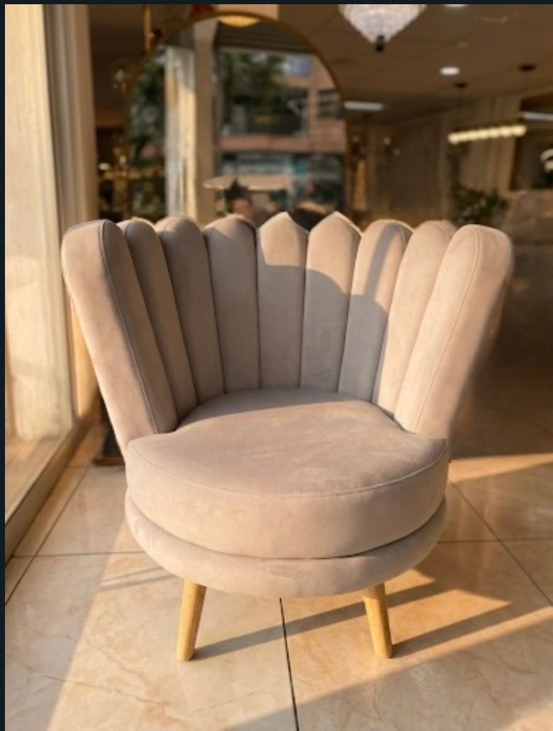 Silla Pétalo Premium - Diseño Orgánico en Madera Nogal | My Sofá
