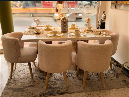 Comedor Dinastía - Madera Flor Morado 6 Puestos Entrega Inmediata | My Sofá