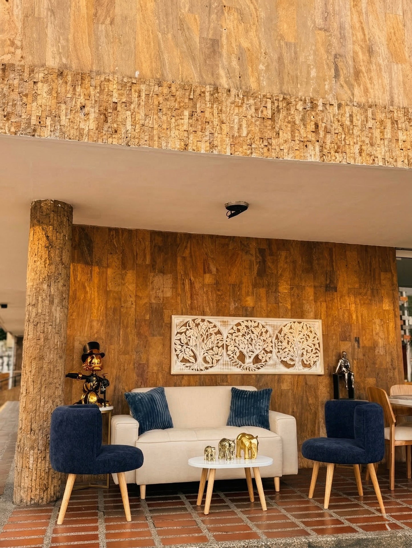 Combo Sala Comedor - Madera Flor Morado Lino Anti-Fluidos Entrega Inmediata | My Sofá